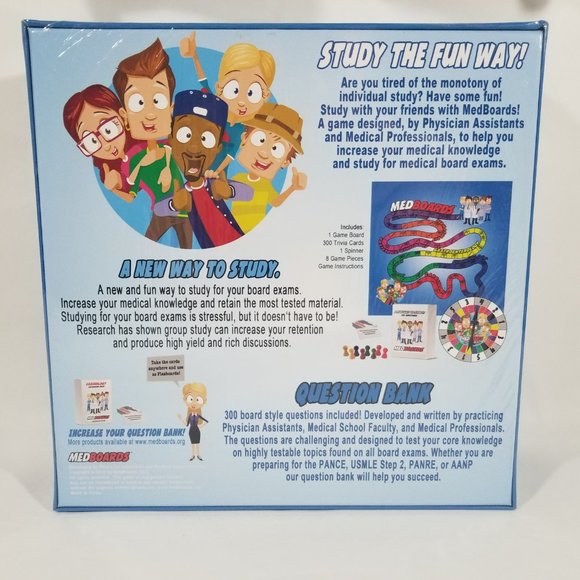 Medical Boards Exam Game MedBoards Board Game A New Way To Study NEW/SEALED - Picture 2 of 5